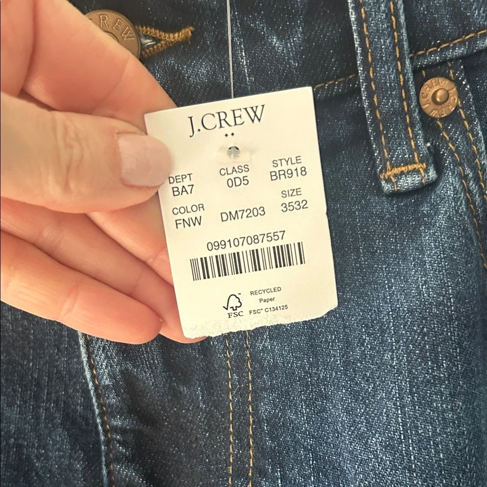 J. Crew Men's Straight NWT Jeans in Dark Blue Wash